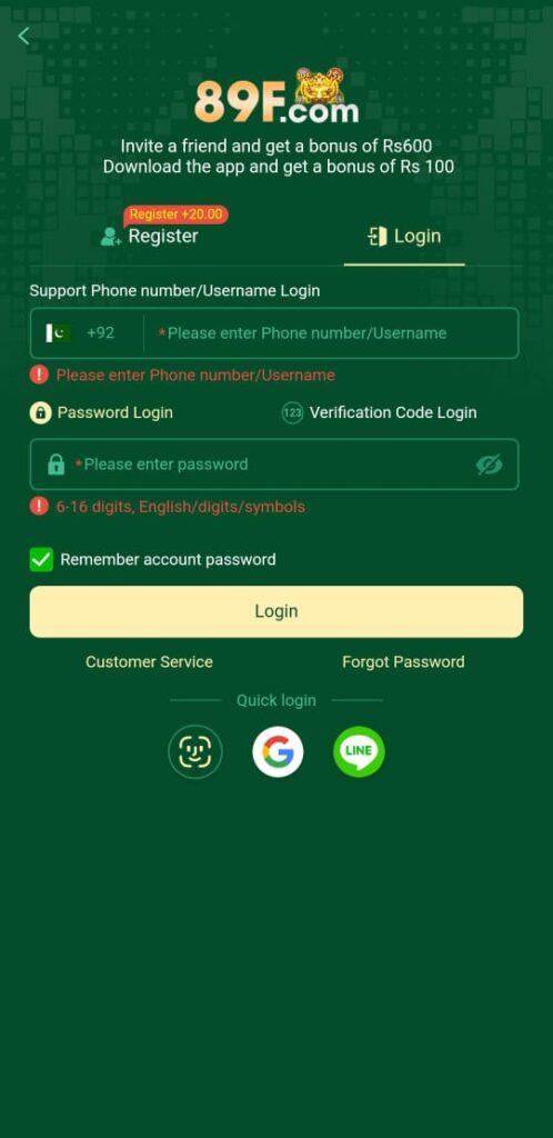 89F Login